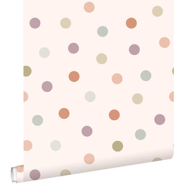ESTAhome papier peint - à motif de points - rose et multicolore - 50 x 900 cm product