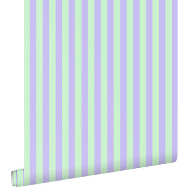 ESTAhome papier peint - à rayures - violet et vert - 50 x 900 cm product