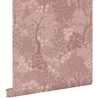 ESTAhome behangpapier - bomen en bloemen - terracotta roze - 50 x 900 cm product