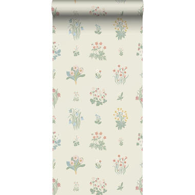 Borastapeter behangpapier - bloemen - groen en meerkleurig - 53 cm x 10.05 m product