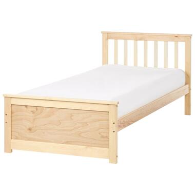 OLENDON - Eenpersoonsbed - Lichtbruin - 90 x 200 cm - Dennenhout product