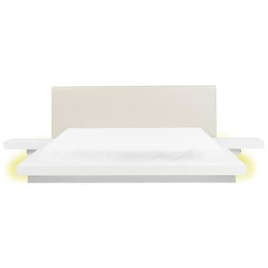 ZEN - Tweepersoonsbed LED - Wit - 180 x 200 cm - MDF product