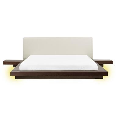 Lit avec LED Cuir PU ZEN 160 x 200 cm Frêne foncé product