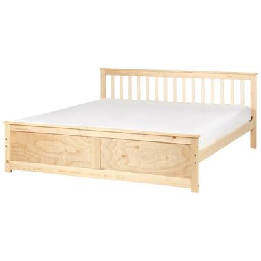 OLENDON - Tweepersoonsbed - Lichtbruin - 180 x 200 cm - Dennenhout product