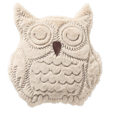 OWL - knuffelkussen 35x40 cm - uil - beige product