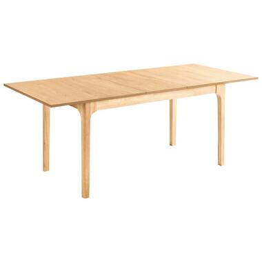 DELMAS - Uitschuifbare eettafel - Lichtbruin - 160/200 x 90 cm - MDF product