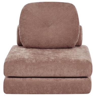 OLDEN - Slaapbank - Bruin - Stof product