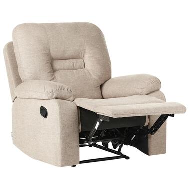 BERGEN - Fauteuil handmatig verstelbaar - Beige - Polyester product