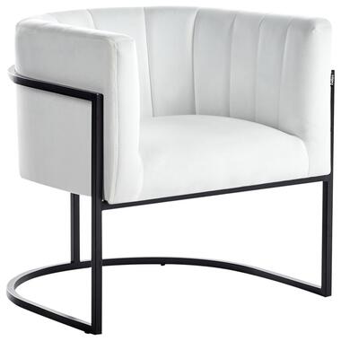 Fauteuil LARVIK II Velours Blanc product