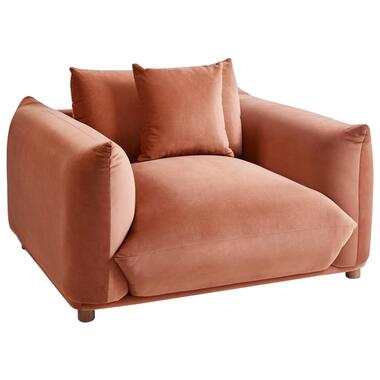 LUVOS - Fauteuil - Goudbruin - Fluweel product