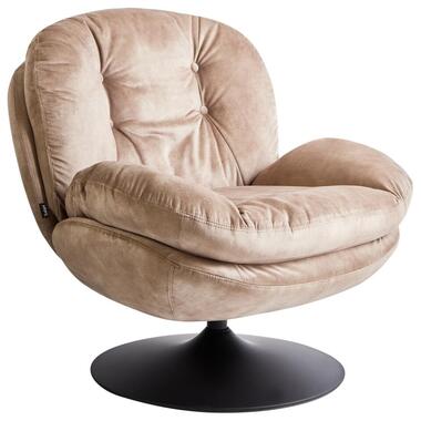 NOLVIK - Fauteuil - Zandbeige - Fluweel product