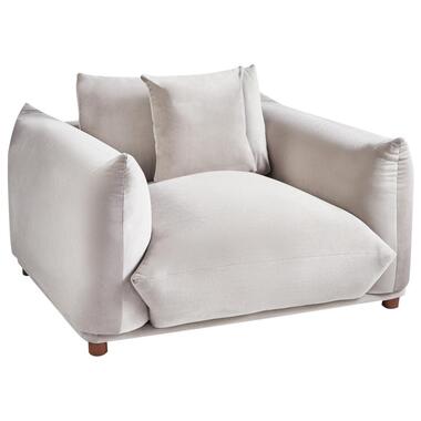 LUVOS - Fauteuil - Taupe - Fluweel product