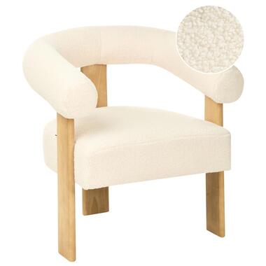 ILBRO - Fauteuil - Gebroken wit/Lichtbruin - Bouclé product