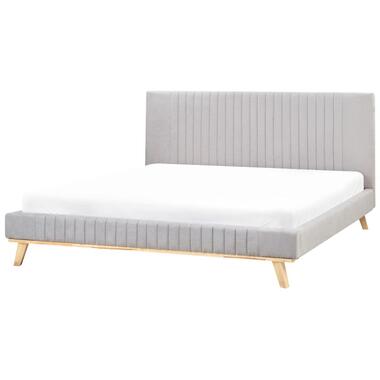 TALENCE - Tweepersoonsbed - Lichtgrijs - 180 x 200 cm - Chenille product