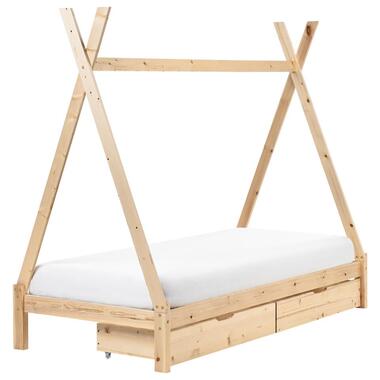 Lit à tiroirs pour enfants Tipi Bois de pin DEVAY 90 x 200 cm Marron clair product
