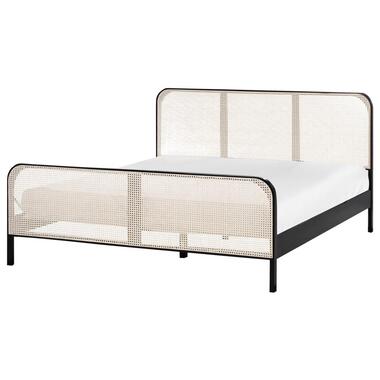 GONFARON - Tweepersoonsbed - Zwart - 180 x 200 cm - Dennenhout product