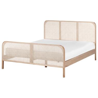 GONFARON - Tweepersoonsbed - Lichtbruin - 160 x 200 cm - Dennenhout product