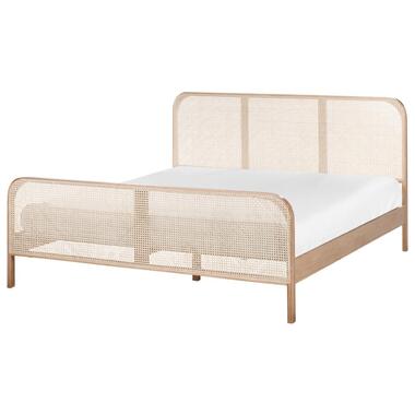 GONFARON - Tweepersoonsbed - Lichtbruin - 180 x 200 cm - Dennenhout product