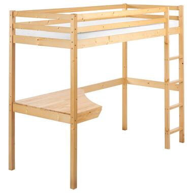 Lit superposé avec bureau Bois de pin LOURY 90 x 200 cm Marron clair product