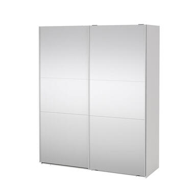 Hioshop Como schuifdeurkast 2 deuren met spiegel 180x220cm wit product