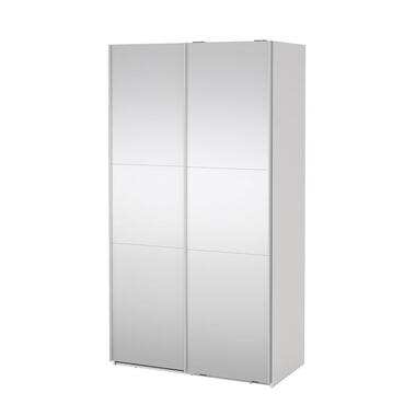 Hioshop Como schuifdeurkast 2 deuren met spiegel 120x220cm wit product