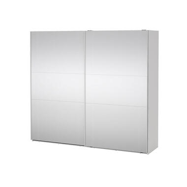 Hioshop Como schuifdeurkast 2 deuren met spiegel 245x220cm wit product
