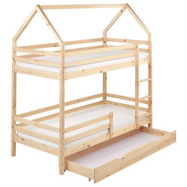 GIRGOLS - Stapelbed - Lichtbruin - 90 x 200 cm - Dennenhout product