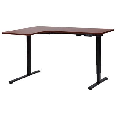 DESTINES - Elektrisch bureau - Zwart/Donkerhout - Links - Vezelplaat product