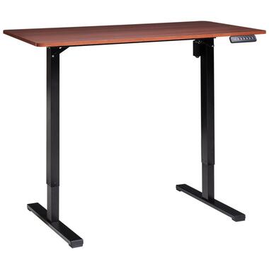 TAVARES - Elektrisch verstelbaar bureau - Bruin/Zwart - Vezelplaat product