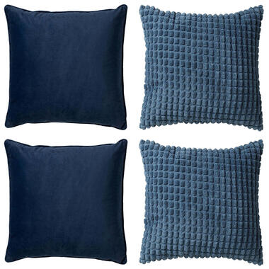 LOT DE 4 COUSSINS - 45x45 cm - Insignia Blue - Bleu product
