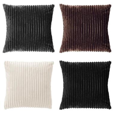 LOT DE 4 COUSSINS - 45x45 cm - Noir, blanc, brun, anthracite product