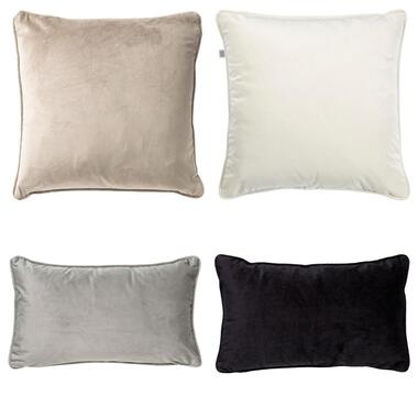 LOT DE 4 COUSSINS - 45x45 cm et 30x50 cm - beige, blanc, noir, gris product