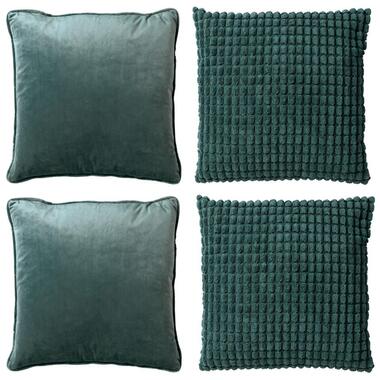 KUSSENSET - 4-delig - 45x45 cm - Sagebrush Green - groen product