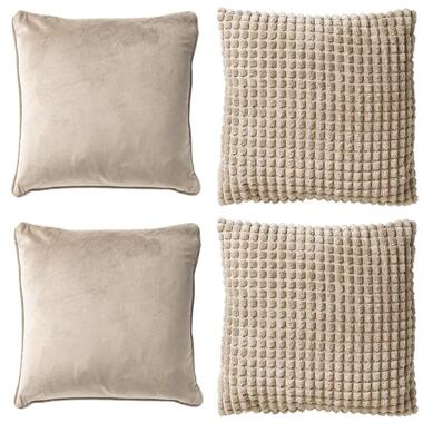 KUSSENSET - 4-delig - 45x45 cm - Pumice Stone - beige product