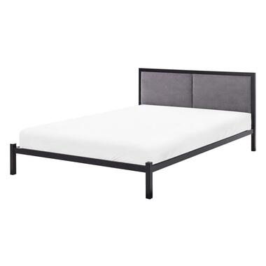 CLAMART - Tweepersoonsbed - Zwart/Grijs - 140 x 200 cm - Metaal product