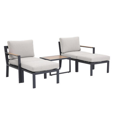 Garden Impressions loungeset Cinto donker grijs balkon 5-delig product