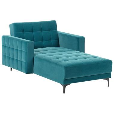 ABERDEEN - Chaise longue - Zeeblauw - Fluweel product