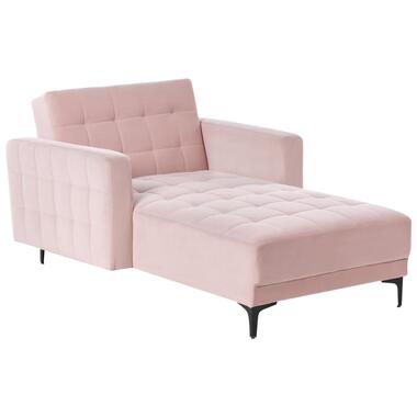 ABERDEEN - Chaise longue - Pastelroze - Fluweel product