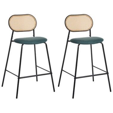 ADAVER - Barkruk set van 2 - Donkergroen - IJzer product