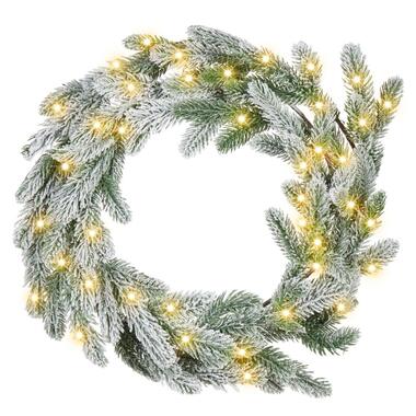 Couronne de Noël enneigée LED ALBINI Vert 45 cm product