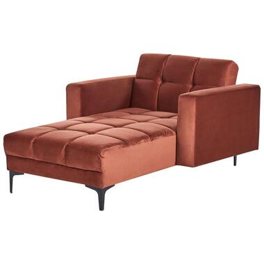 Chaise longue ALNES Velours Rouge clair product