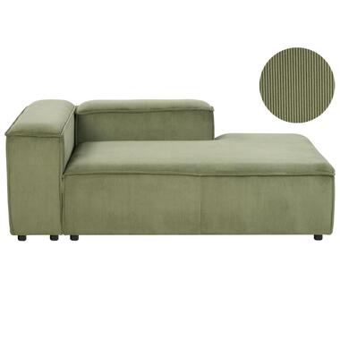 Chaise longue côté gauche ARDAL Velours côtelé Vert product