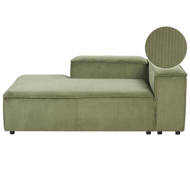 Chaise longue côté droit ARDAL Velours côtelé Vert product