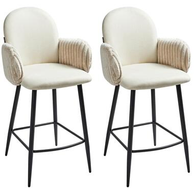 Lot de 2 chaises de bar AMITY Tissu Beige clair product