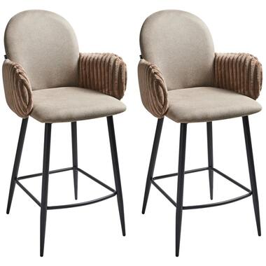 Lot de 2 chaises de bar AMITY Tissu Taupe product