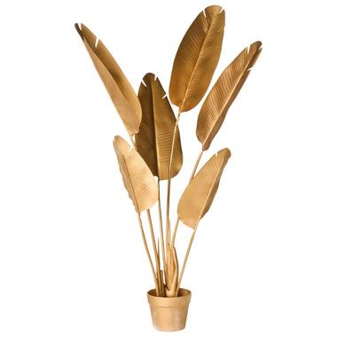 BANANA TREE - Kunstplant - Goud - 123 cm - Synthetisch materiaal product