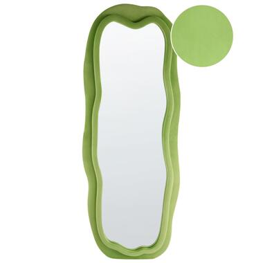 BEAUNE - Wandspiegel - Groen - Fluweel/MDF product