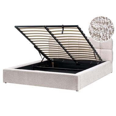 BASTON - Bed met opbergruimte - Lichtbeige - 160 x 200 cm - Bouclé product