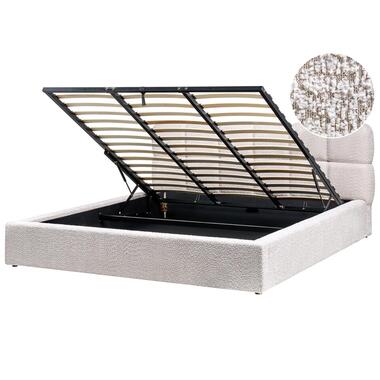 BASTON - Bed met opbergruimte - Lichtbeige - 180 x 200 cm - Bouclé product