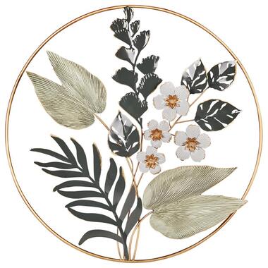 DUBRIUM - Wanddecoratie - Goud/Groen - Metaal product